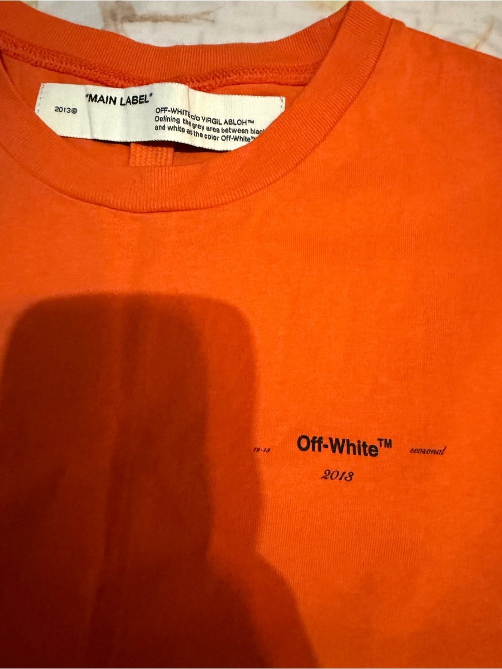 Off-White Orange Mini Logo Crewneck Tee